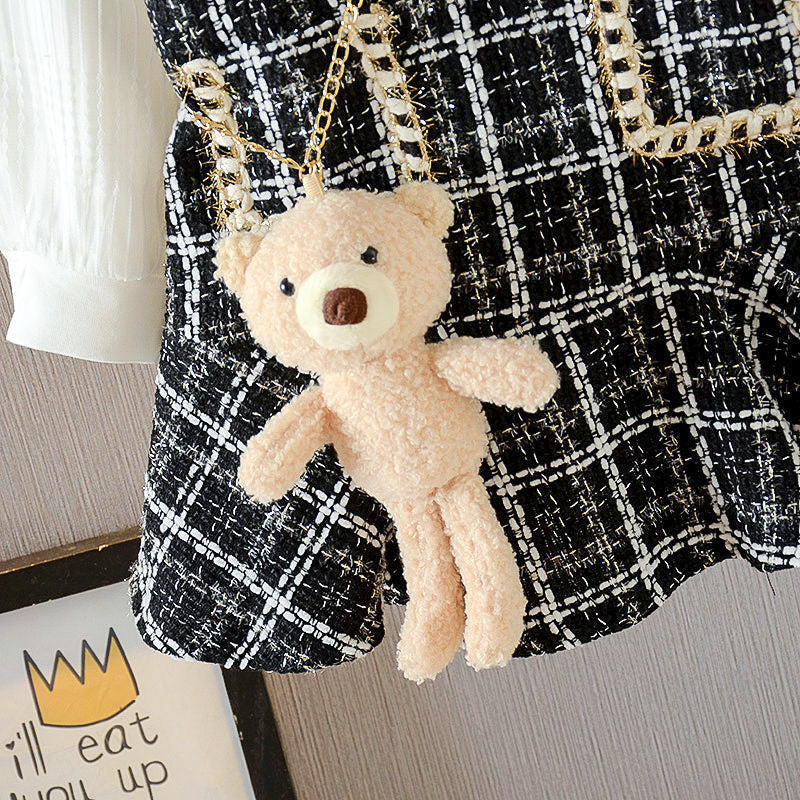 Princess Patchwork Winter Party Dress for Kids Girls childrensterritory