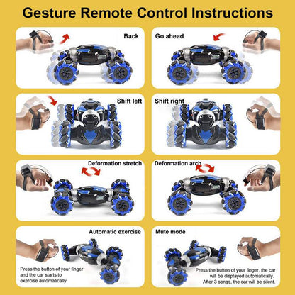 RC Car 4WD Radio Control Stunt Car With Light &amp; Music childrensterritory
