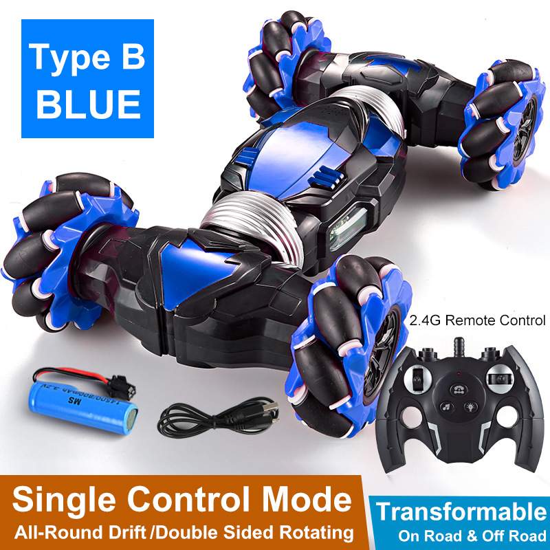 RC Car 4WD Radio Control Stunt Car With Light &amp; Music childrensterritory