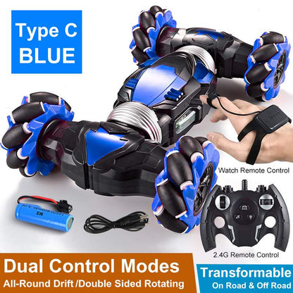 RC Car 4WD Radio Control Stunt Car With Light &amp; Music childrensterritory