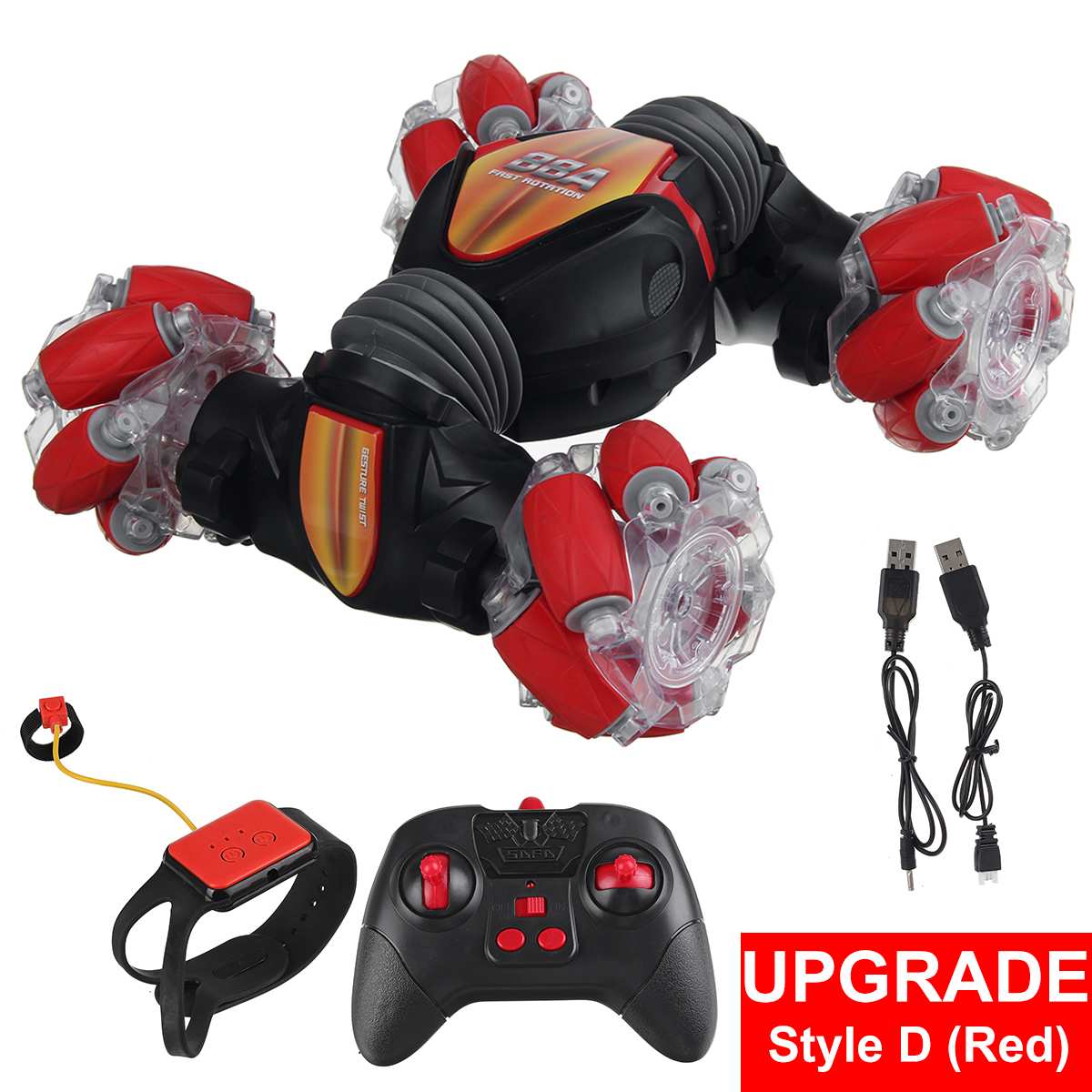 RC Car 4WD Radio Control Stunt Car With Light &amp; Music childrensterritory