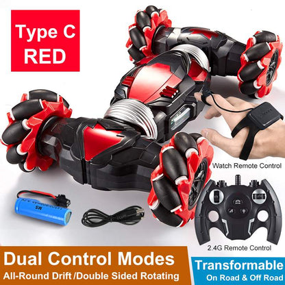 RC Car 4WD Radio Control Stunt Car With Light &amp; Music childrensterritory
