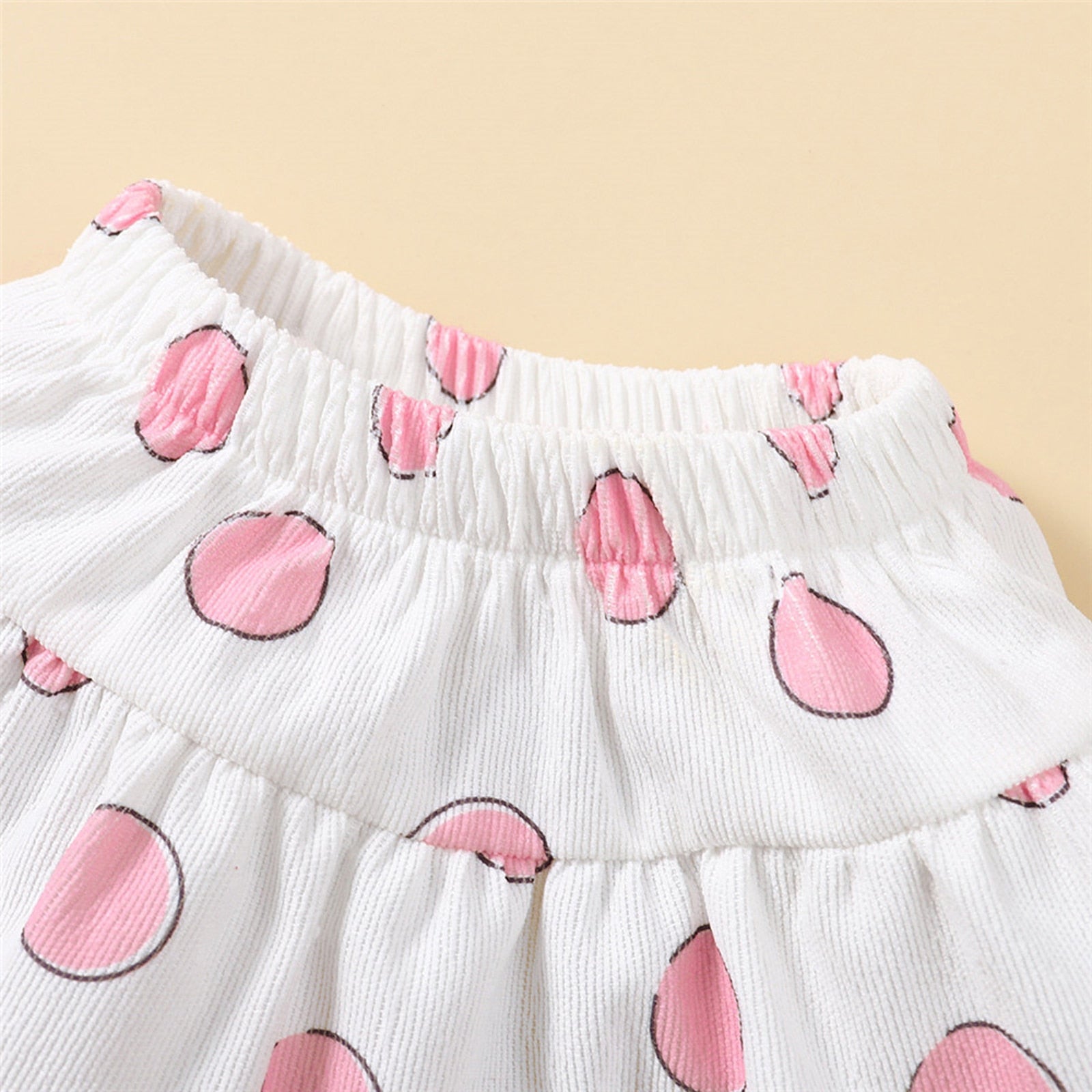 Rabbit Print Top &amp; A-Line Skirt/Easter Outfit Set for Baby Girl childrensterritory