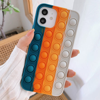 Rainbow Color Shockproof Silicone Case For iPhone childrensterritory