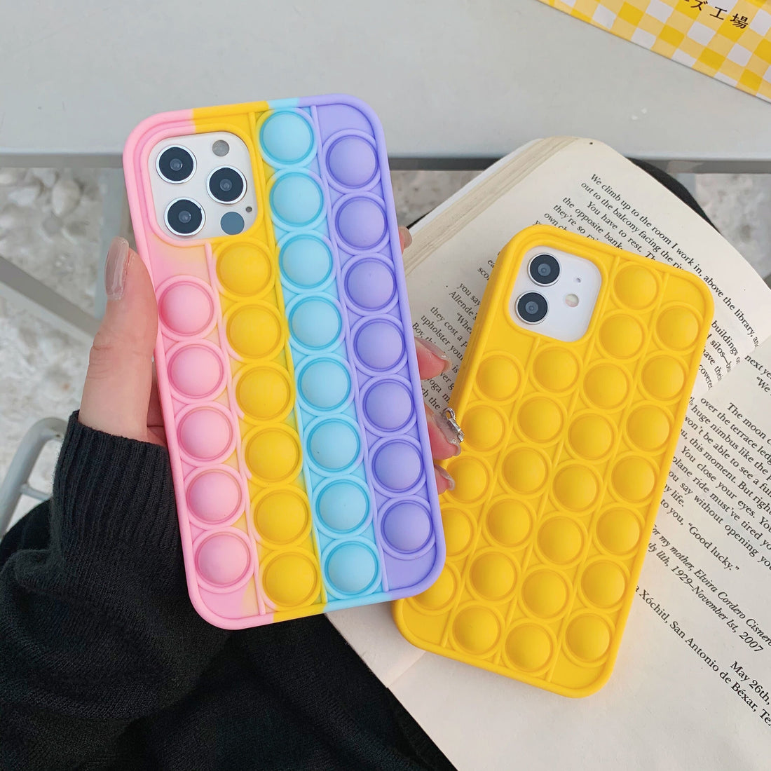 Rainbow Color Shockproof Silicone Case For iPhone childrensterritory