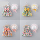 2Pcs/Set Baby Girl Summer Beach Dress + Hat childrensterritory