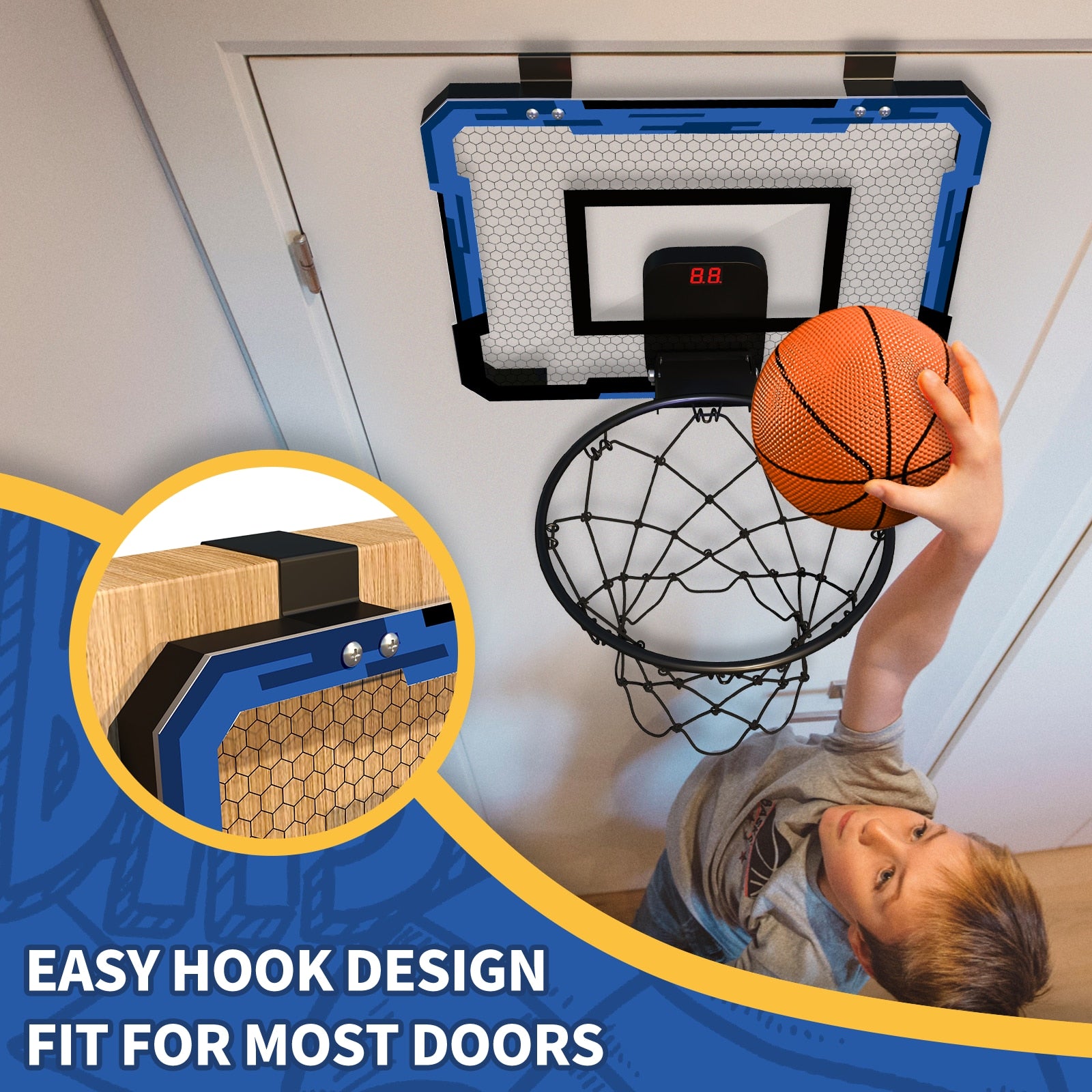 Kids Fold-able Basketball Hoop Sports Toys childrensterritory
