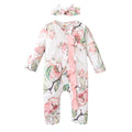 Baby Girl Floral Bodysuit with Bow-knot Headband childrensterritory