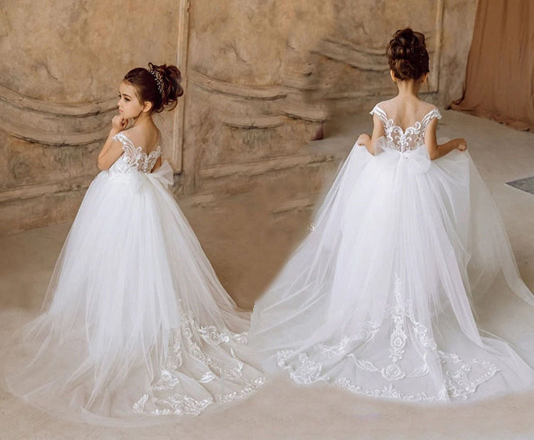Lace Appqulies Kids Girl First Communion Dress childrensterritory