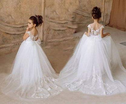Lace Appqulies Kids Girl First Communion Dress childrensterritory