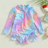 Fish Scale Print Kids Girl Ruffle Swimsuit/Beachwear childrensterritory