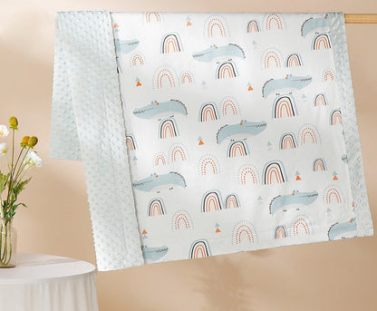 Cute Print Plush Dot Baby Swaddle/Blanket 100x80cm childrensterritory