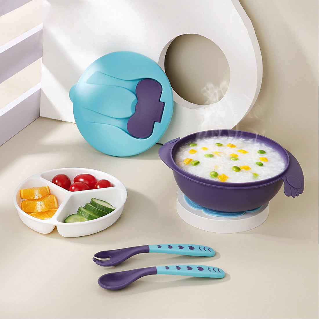 Baby/Kids Food Feeding Plastic Tableware Set childrensterritory