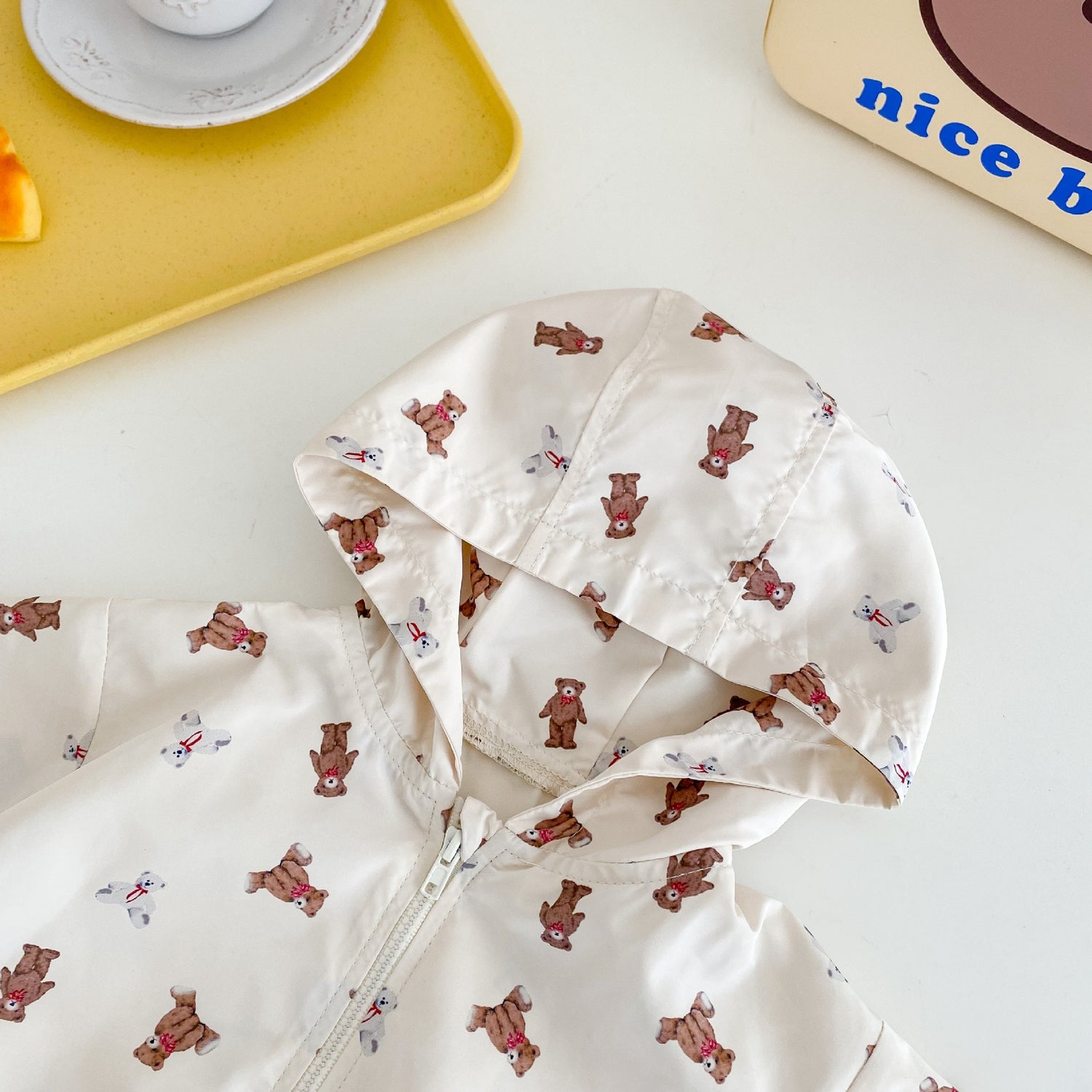 Bear Printed Windproof Hooded Coat for Baby/Toddler childrensterritory