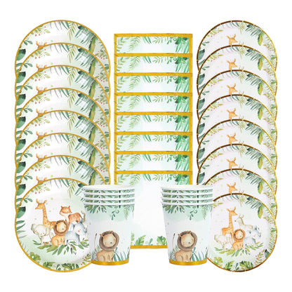 Forest Theme Disposable Tableware Sets | Party Supplies childrensterritory