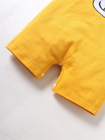 Bear Print Striped Baby Boy Bodysuit with Hat childrensterritory