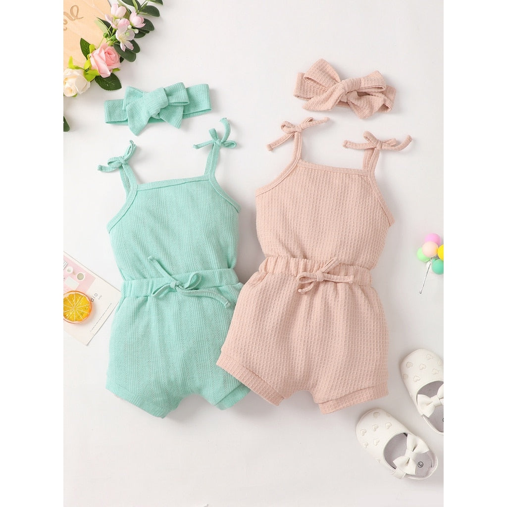 3PCS Baby Girl Cotton Outfit for Summer childrensterritory