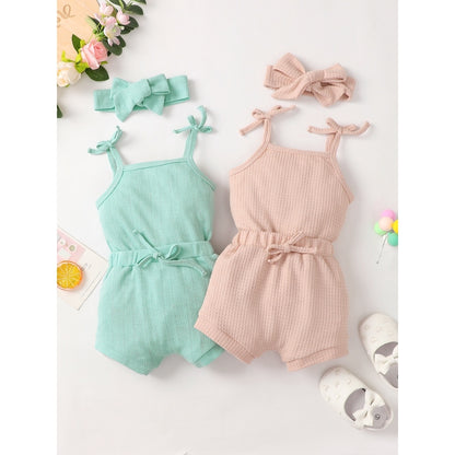 3PCS Baby Girl Cotton Outfit for Summer childrensterritory