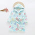 Kids Cartoon Printed Hooded Flannel Bathrobe childrensterritory