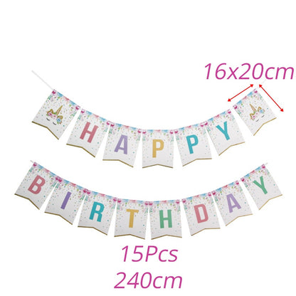 Kids Unicorn Theme Birthday Party Decorations Set childrensterritory