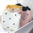 Lovely Heart Print Kids Girls Knitted Sweater childrensterritory