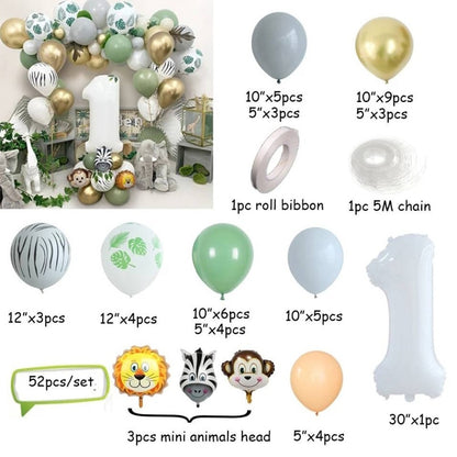 First Birthday Party Jungle Safari Theme Decoration Kit childrensterritory