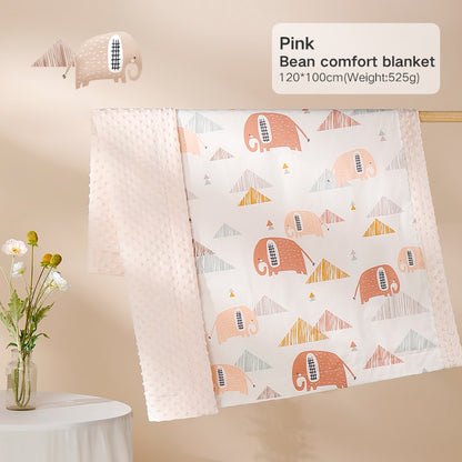 Cute Print Plush Dot Baby Swaddle/Blanket 100x80cm childrensterritory
