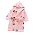 Kids Cartoon Printed Hooded Flannel Bathrobe childrensterritory