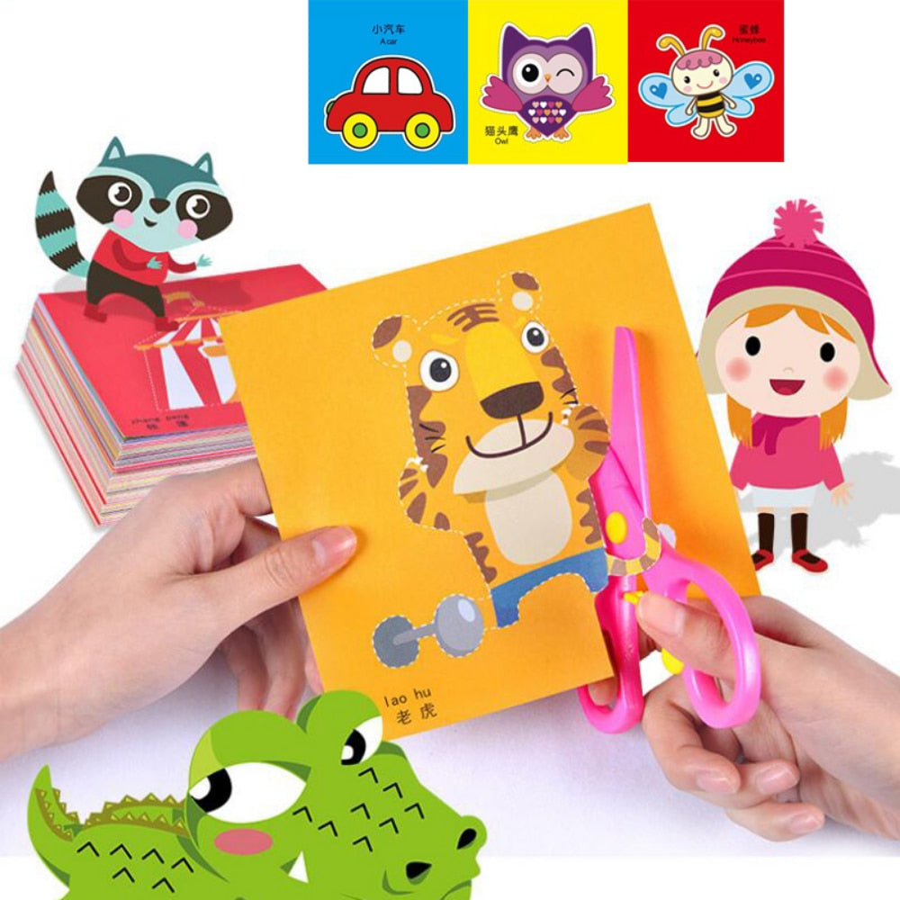 Kids 48 Piece Handmade Cartoon Scrapbook Learning Toys childrensterritory
