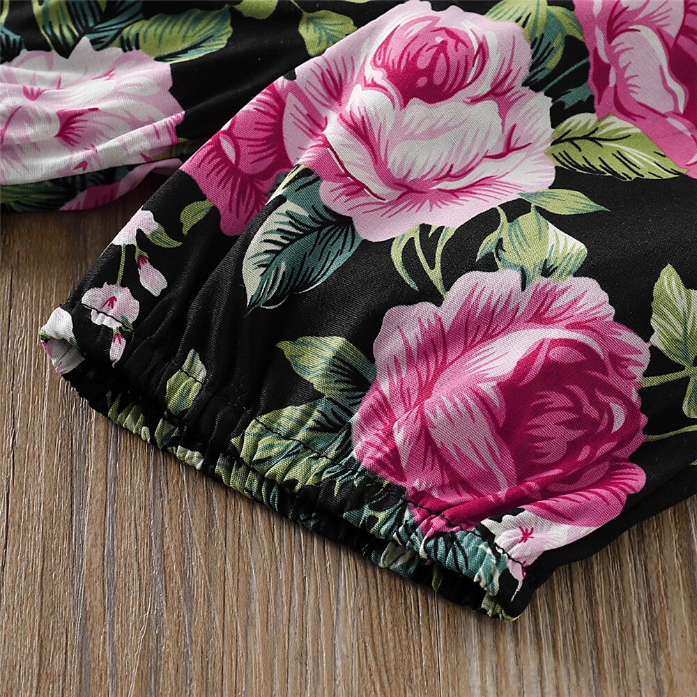 Baby Girl Letter Printed Vest+Floral Shorts 3PCS Outfit Set childrensterritory