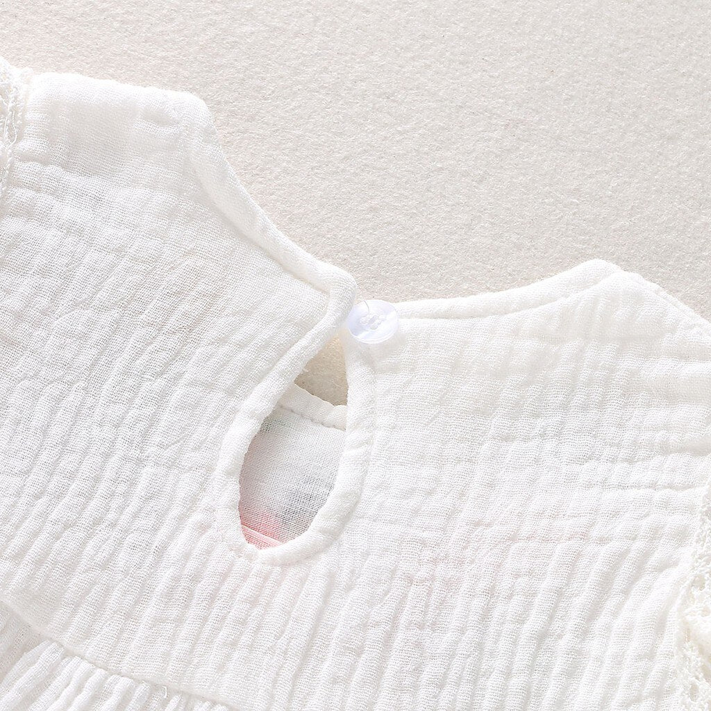 Baby/Kids Girls Embroidery Swing Pleated Dress childrensterritory