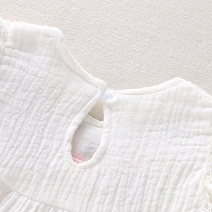 Baby/Kids Girls Embroidery Swing Pleated Dress childrensterritory