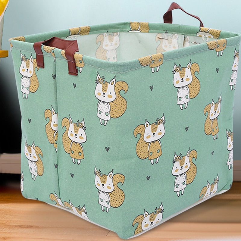Cartoon Animal Print Cube Folding Storage Boxes childrensterritory