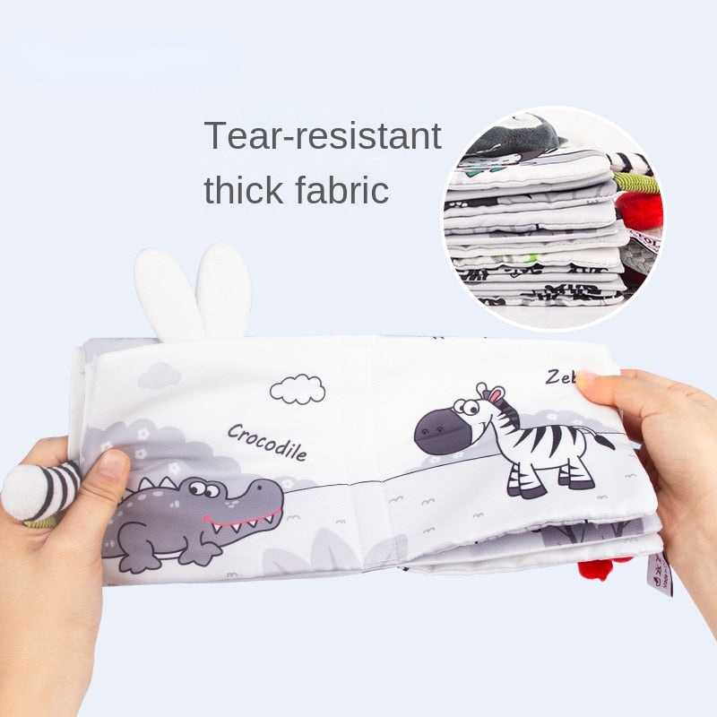 Baby Black and White Tail Cloth Book childrensterritory