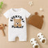 Newborn Baby Cartoon Print Summer Romper & Hat childrensterritory