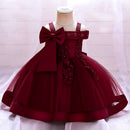 Baby Girls Bow Lace Flower Wedding/Party Gown childrensterritory