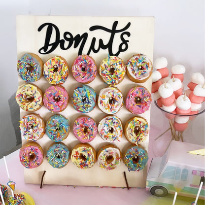 Wooden Donut Wall/Stand for Party Decoration childrensterritory