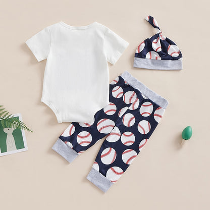 Newborn Baby 3Pcs Letter Print Summer Outfit Set childrensterritory