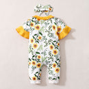 Baby Girls Floral Summer Bodysuit with Headband childrensterritory