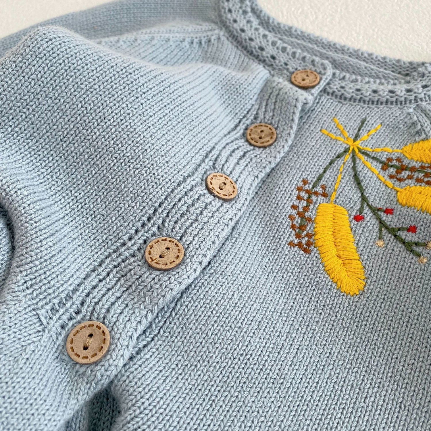 Baby Girl Flower Embroidery Cardigan with Hat for Spring childrensterritory