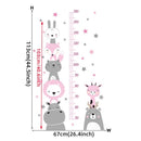 Height Ruler & Cartoon Wall Decals for Kids Room childrensterritory