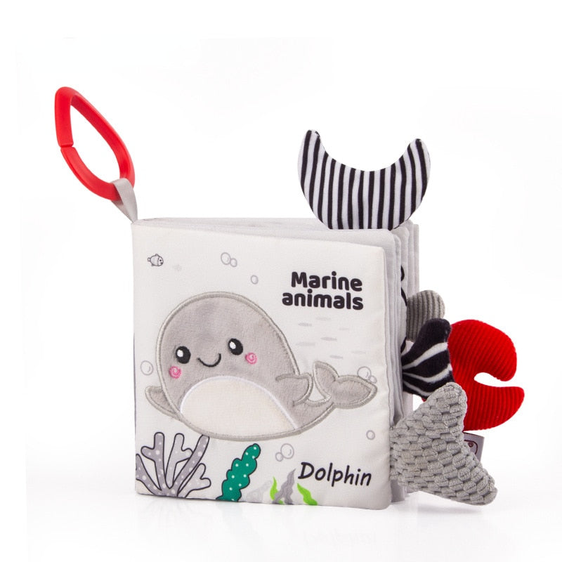 Baby Black and White Tail Cloth Book childrensterritory
