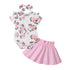 Flower Bodysuit + Solid Skirt 2PCS Baby Girl Outfit childrensterritory