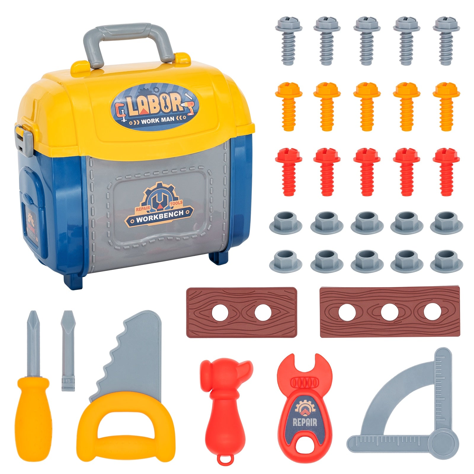 Kids Pretend Play Workbench Tool Box Set Toys childrensterritory