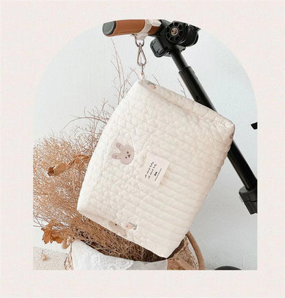Bear Embroidery Baby Nappy Bag for Moms childrensterritory