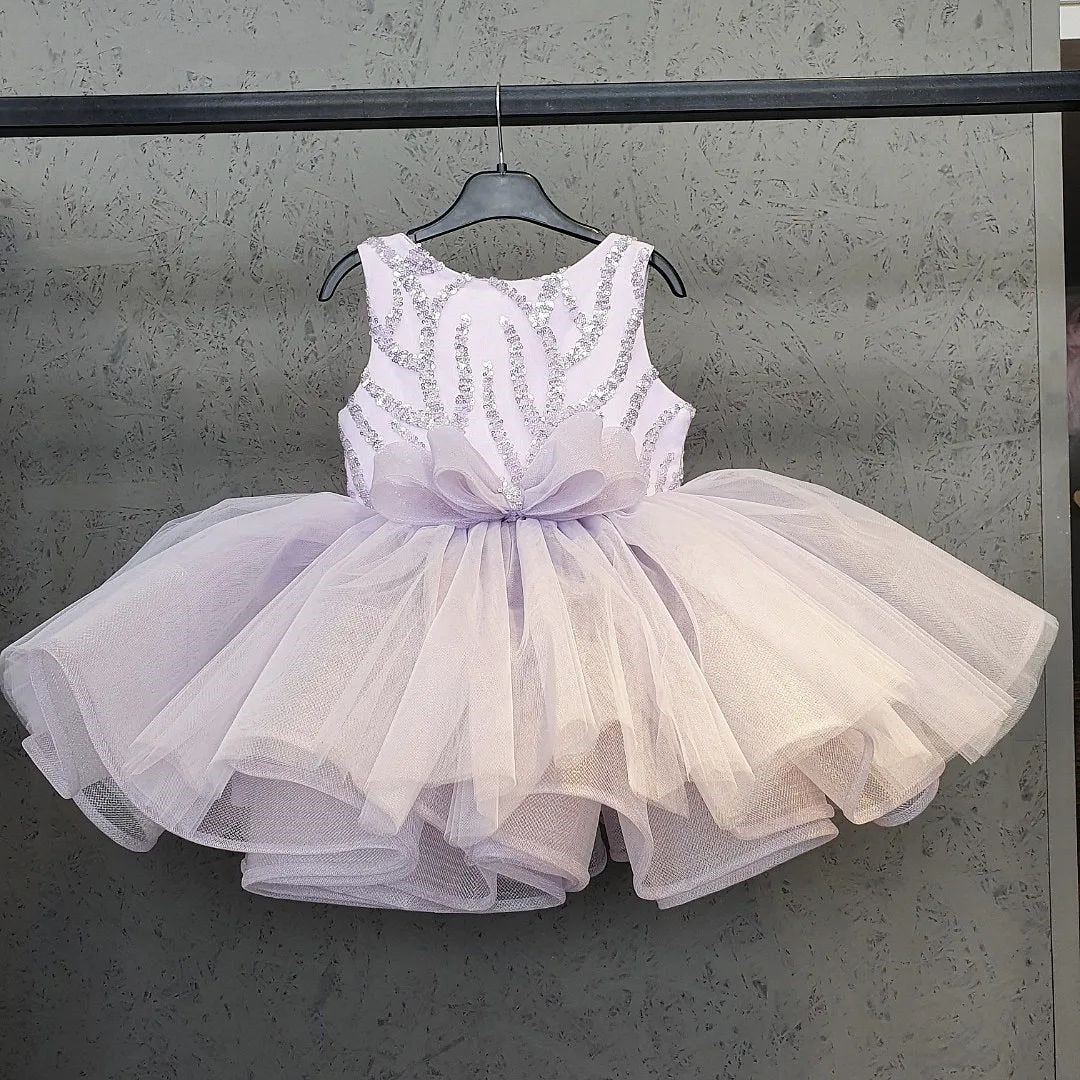 Puffy Sequined Pageant Birthday Party Dress for Girls childrensterritory