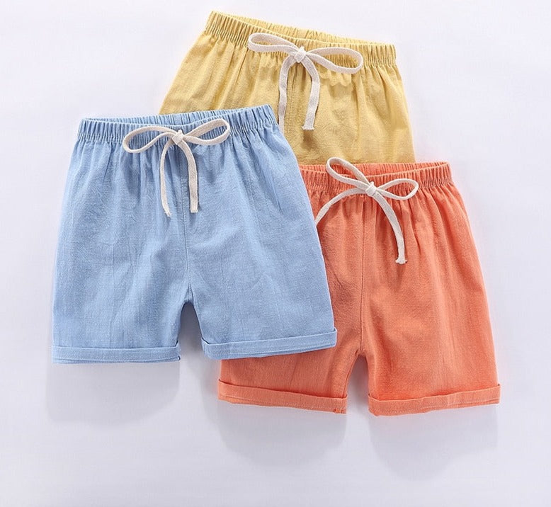 Kids Boys Candy Color Cotton Loose Shorts for Summer childrensterritory