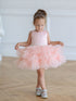 Puffy Layers Pink Wedding Party Dress for Baby/Kids Girls childrensterritory