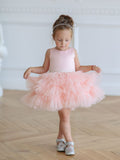 Puffy Layers Pink Wedding Party Dress for Baby/Kids Girls childrensterritory