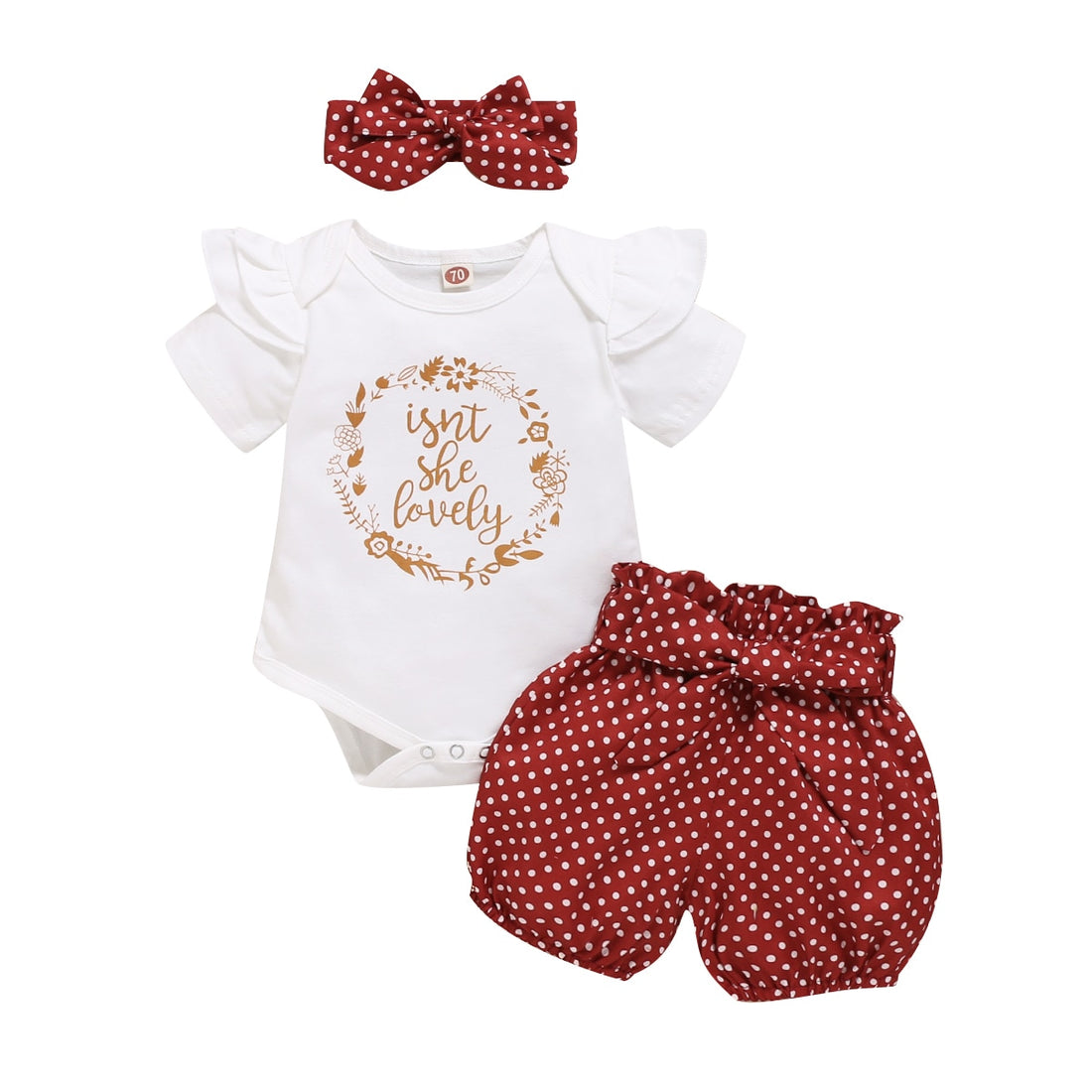 Baby Girls 3Pcs Casual Letter Print Summer Outfit childrensterritory